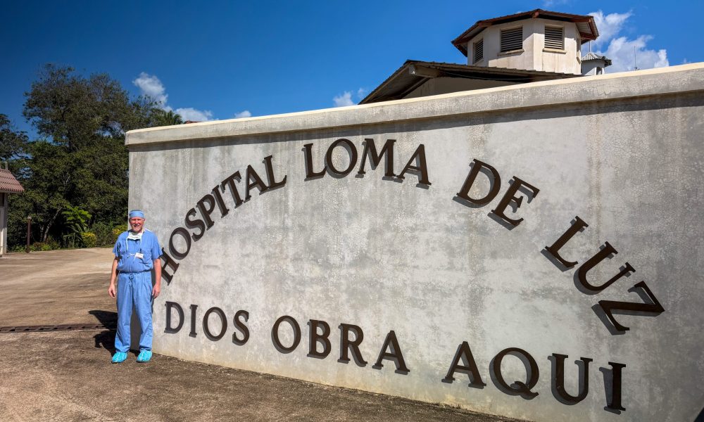 CF Spring 2026 Dr. Mark Claussen by hospital gate